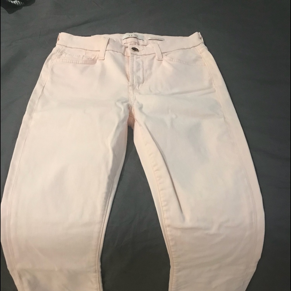 Cropped skinny JEN 7 soft pink pants
